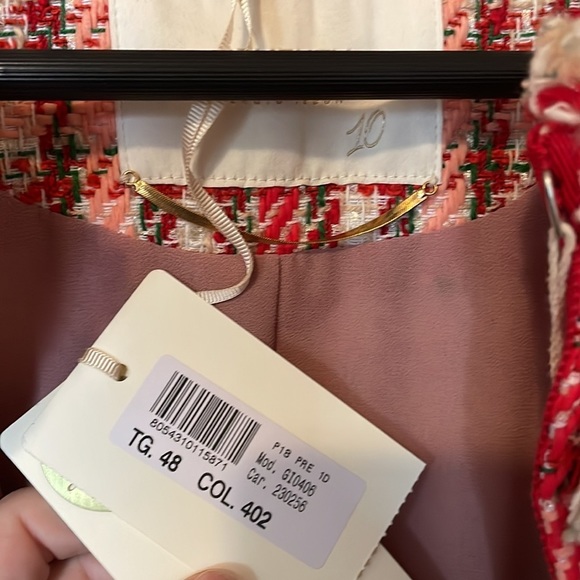 Seventy Sergio Tegon Pink Red Tweed Blazer - Picture 2 of 14